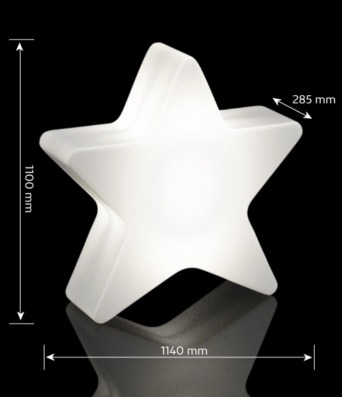 Gwiazda LED Monumo 110 cm wysokości zimna